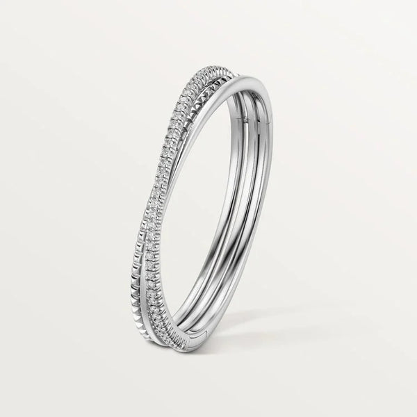 White Gold Bracelets Aura with Curve Shine Flow