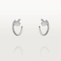 White Gold Coil of Daring – Elegant Half-Hoop Earrings Wrapped in Radiant Crystals, small model