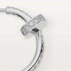 White Gold Coil of Daring – Elegant Half-Hoop Earrings Wrapped in Radiant Crystals, small model
