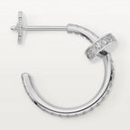 White Gold Coil of Daring – Elegant Half-Hoop Earrings Wrapped in Radiant Crystals, small model