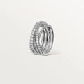 White Gold Flow Of Eternal Grace – Delicate Overlapping Bands With Diamond Detail