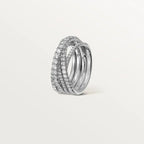 White Gold Flow Of Eternal Grace – Delicate Overlapping Bands With Diamond Detail
