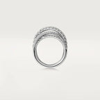 White Gold Flow Of Eternal Grace – Delicate Overlapping Bands With Diamond Detail