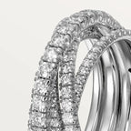 White Gold Flow Of Eternal Grace – Delicate Overlapping Bands With Diamond Detail