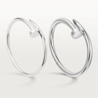 White Gold Tone Clou Bracelet Bold Design Best Gift Ideas For Couple