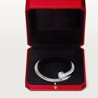 White Gold Tone Clou Bracelet Bold Design Best Gift Ideas For Couple
