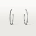 White Gold Tone Etincelle Design Hoop Earrings With Sparkling Stone Perfect Gift For Her