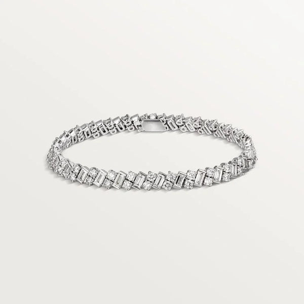 White Gold snowflare bracelets with Lux Cut Drama