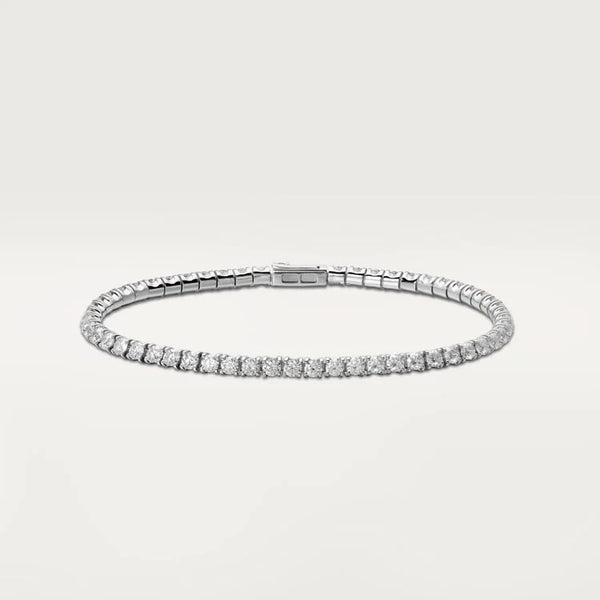 White Gold snowflare bracelets with frozen light dance