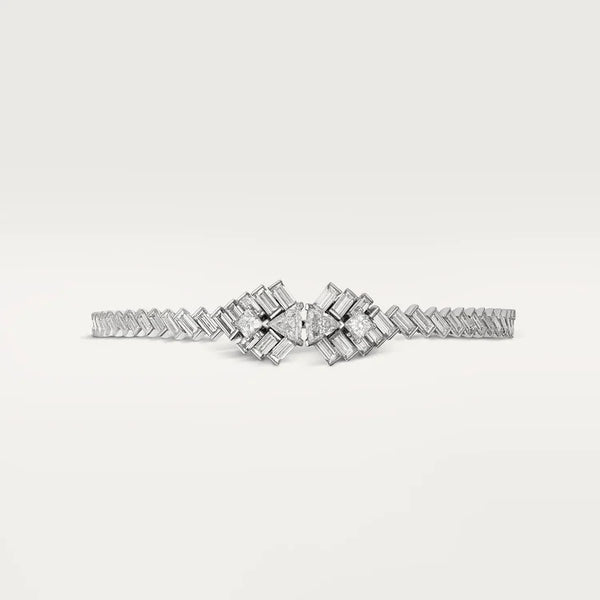 White Gold snowflare bracelets with majestic mirror flow