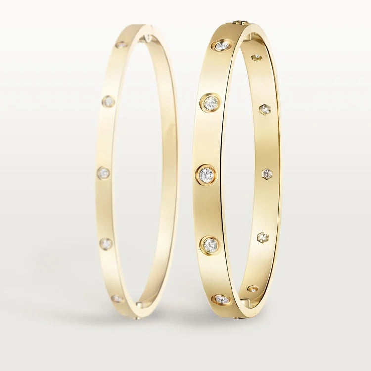 Yellow Gold Path of 10 Sparkles – Elegant Glow Style, Classic model