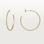 Yellow Gold Tone Etincelle Hoop Earrings With Sparkling Stone Gift Ideas For Her