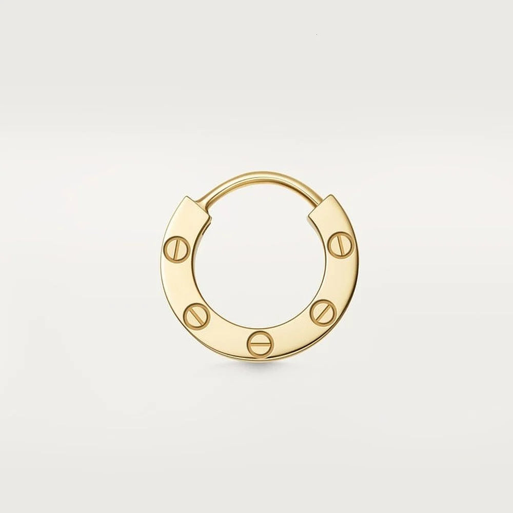 Yellow Gold Tone Single Hoop Love Earring Best Gift For Womens