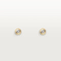 Yellow Gold Tone Stud Earring With Sparkling Stone Best Gift For Women