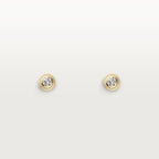 Yellow Gold Tone Stud Earring With Sparkling Stone Best Gift For Women