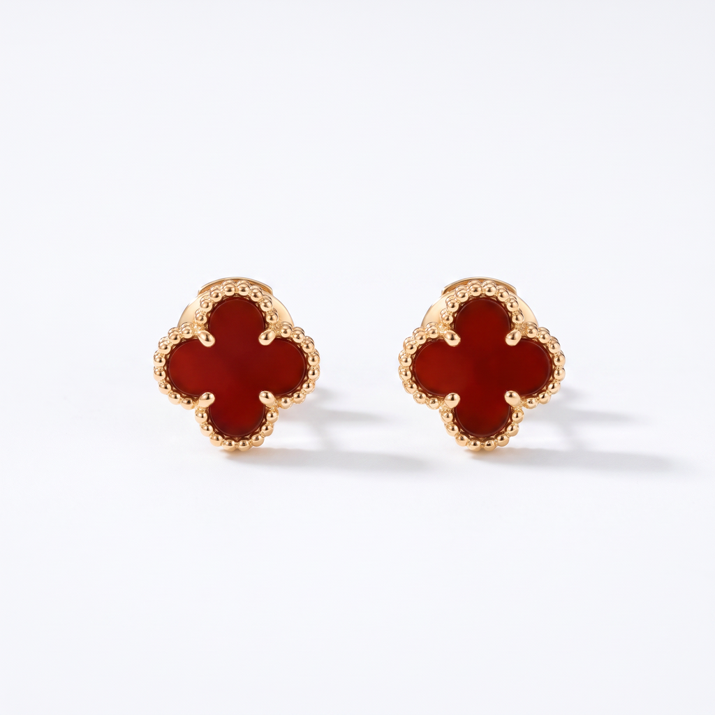 Alhambra Carnelian Motif Earrings