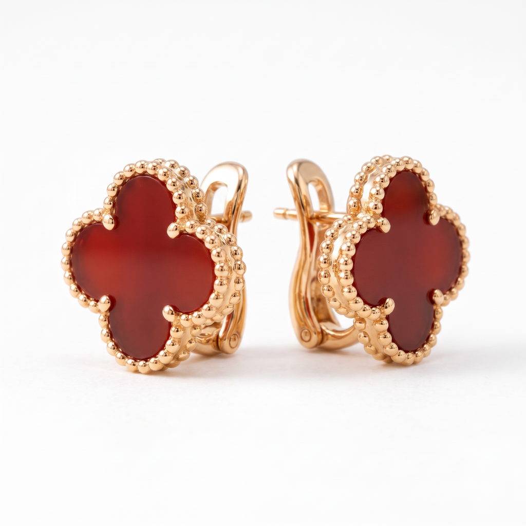 Alhambra Carnelian Motif Earrings