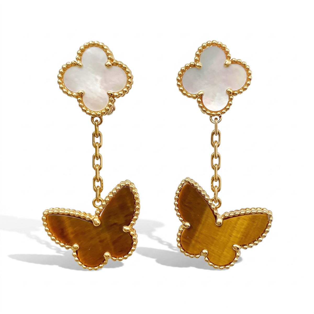 Alhambra Lucky Butterfly Motifs Drop Earrings