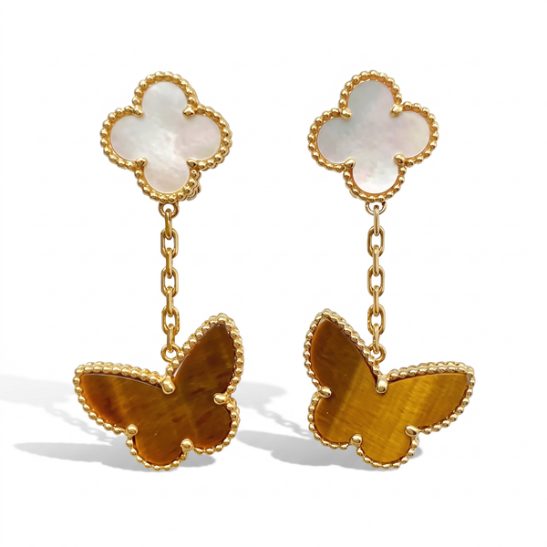 Alhambra Lucky Butterfly Motifs Drop Earrings