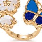 Alhambra Lucky Butterfly Spring Between-the-finger Ring
