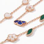 Alhambra Lucky Flower Butterfly Leaf Motifs Long Necklace