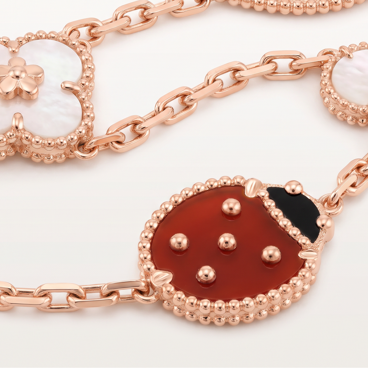 Alhambra Lucky Spring Lady-Bug 5 Motifs Bracelet