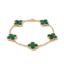 Alhambra Malachite Clover 5 Motifs Bracelet