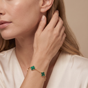 Alhambra Malachite Clover 5 Motifs Bracelet