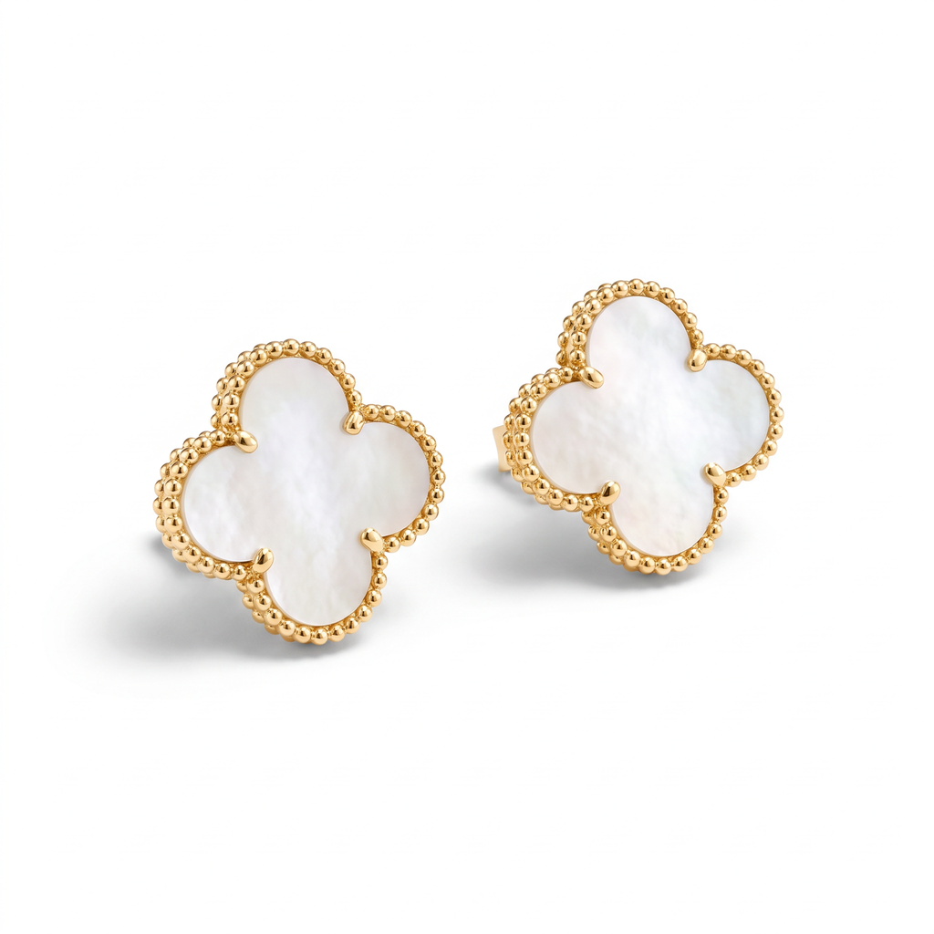 Alhambra Mother Of Pearl Clover Motif Earrings