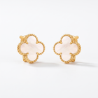 Alhambra Mother Of Pearl Clover Motif Earrings