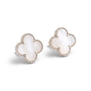 Alhambra Mother Of Pearl Clover Motif Earrings