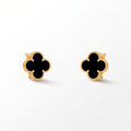 Alhambra Onyx Clover Motif Earrings