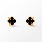 Alhambra Onyx Clover Motif Earrings