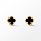 Alhambra Onyx Clover Motif Earrings