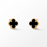 Alhambra Onyx Clover Motif Earrings