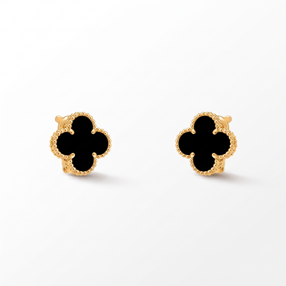 Alhambra Onyx Clover Motif Earrings