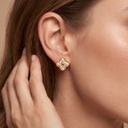 Alhambra Paved Diamond Earrings