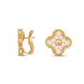 Alhambra Paved Diamond Earrings