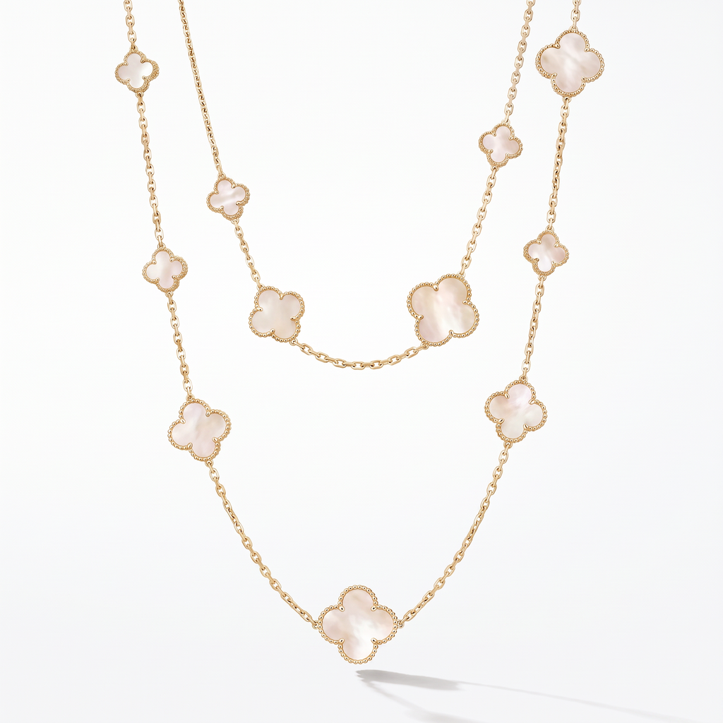 Alhambra Pearl Clover 16 Motifs Long Clover Necklace