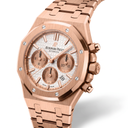 AP 26315OR.OO.1256OR.01 Chronograph Rose Gold White Dial Automatic Watch