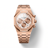 AP 26315OR.OO.1256OR.01 Chronograph Rose Gold White Dial Automatic Watch
