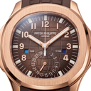 Aquanaut Brown Dial Travel Time Tropical Band Men's Watch