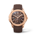 Aquanaut Brown Dial Travel Time Tropical Band Men's Watch