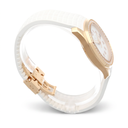 Aquanaut luce White Dial Stone Set Rose Tone Women's Watch
