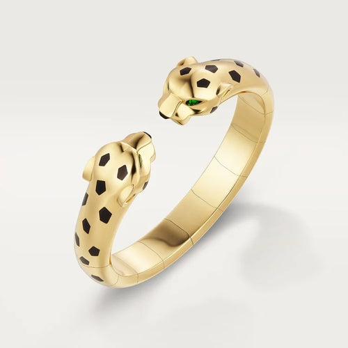 Gold Bracelet of the Panther Queen – Twin Fangs, Articulated
