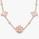 Blossom Pearl and Paved 7 Motifs Necklace