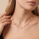 Blossom Pearl and Paved 7 Motifs Necklace