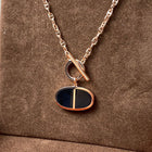 Chaine Verso Necklace Black Ceramic Pendant High Quality