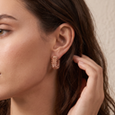 Clash De 2-Row Hoop  Earrings