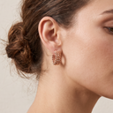Clash De 2-Row Hoop  Earrings